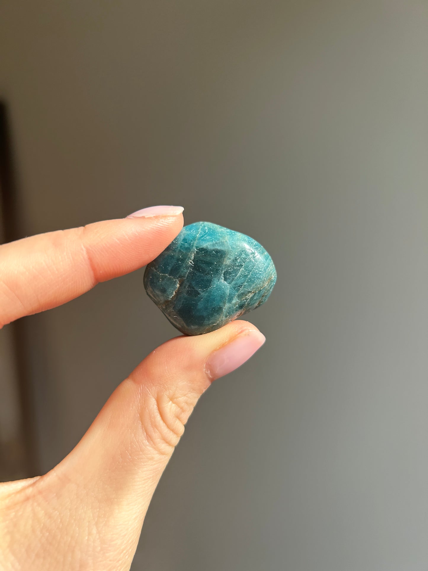 Apatit blau Trommelsteine