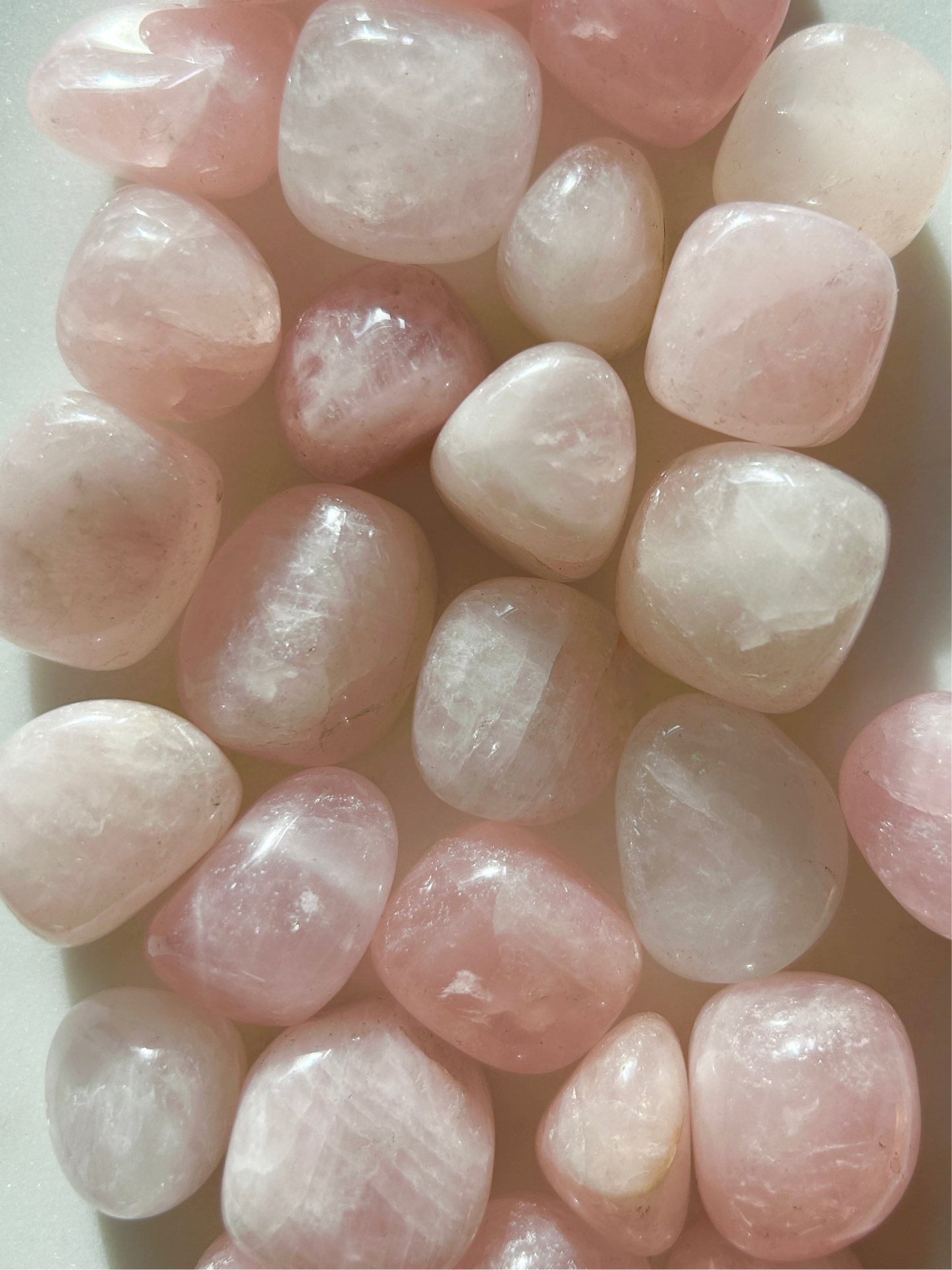 Rosenquarz Trommelsteine