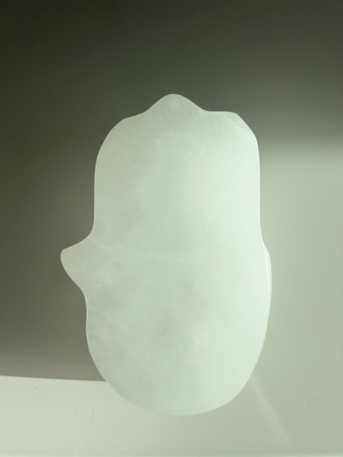 Selenit Teelicht Hamsa Hand