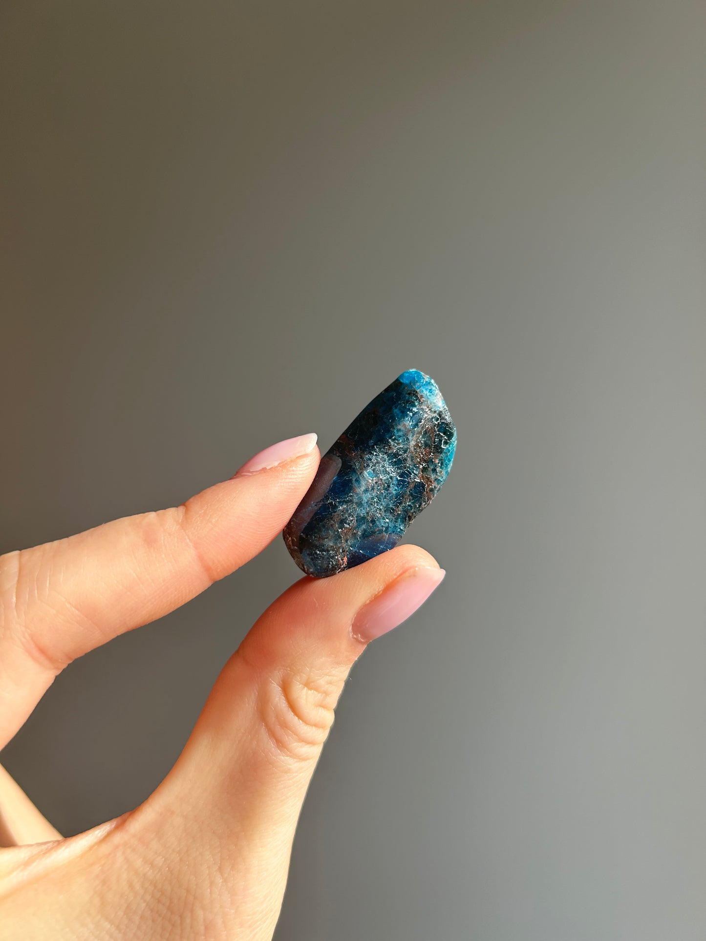 Apatit blau Trommelsteine